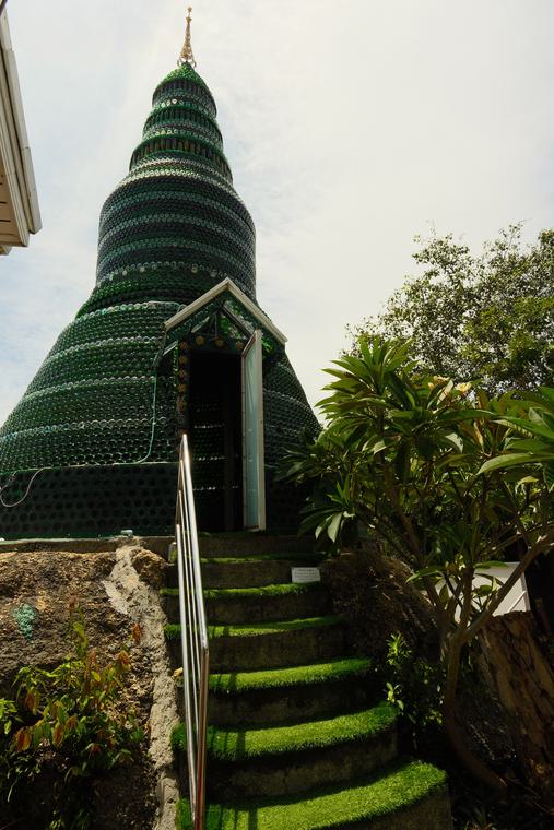 Green mosaic, tile by tile