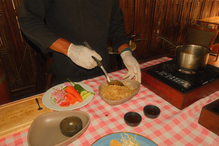 Cooking class, everything laid out
