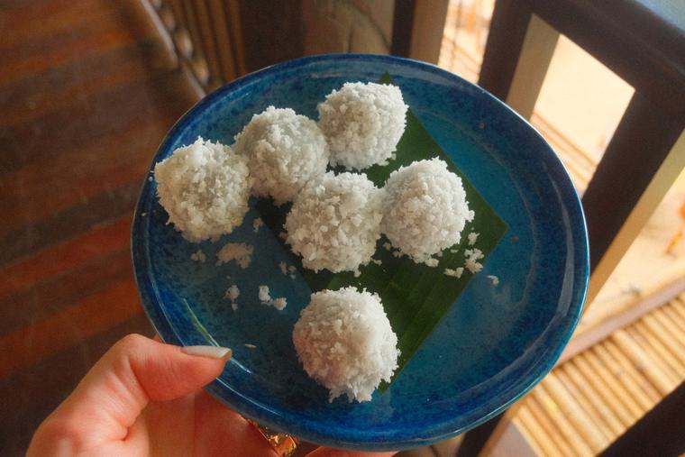 Coconut sticky rice to finish