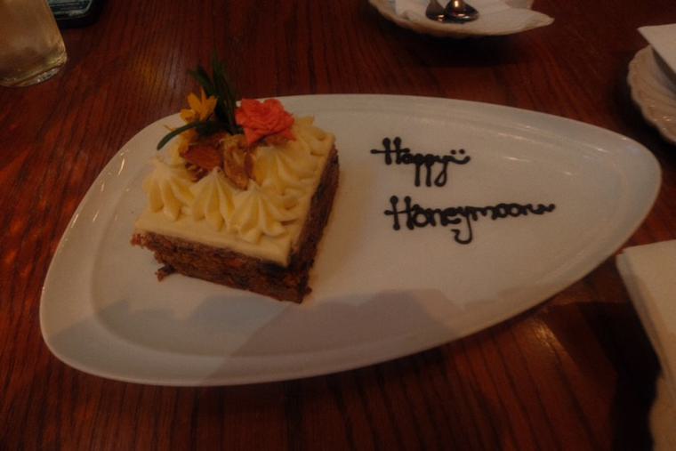 Dessert arrived with a message