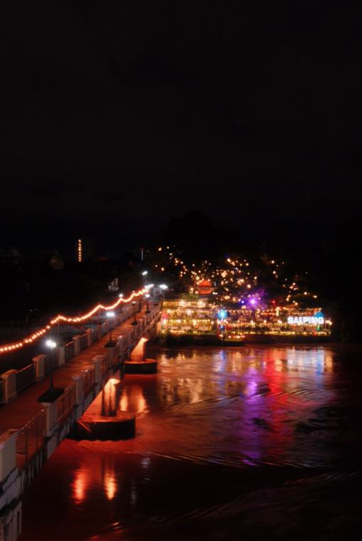 The river, lit up
